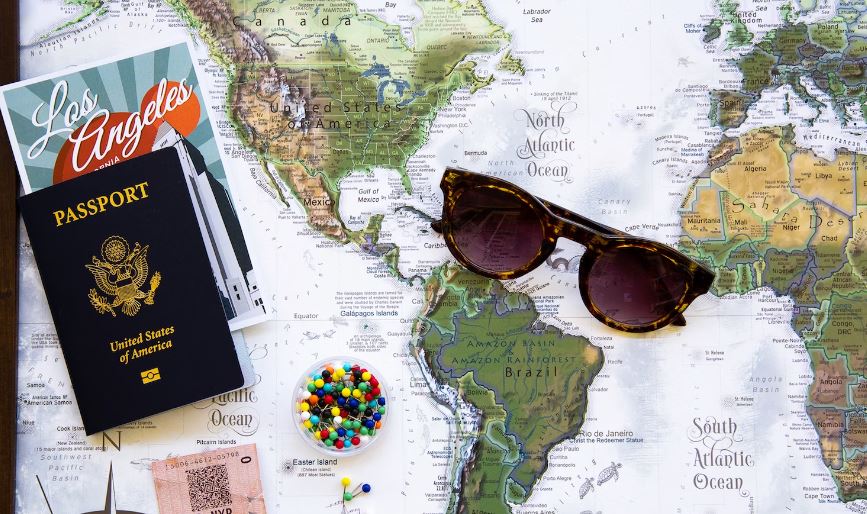 Map, Passport, Travelling, Adventure Travel, Vacation, Geography, Adventurer, Traveler, World Map, Maps, Flatlay, Accessories, Sunglasses, Accessory, Diagram, Plot, Atlas, Text, Id Cards, Document